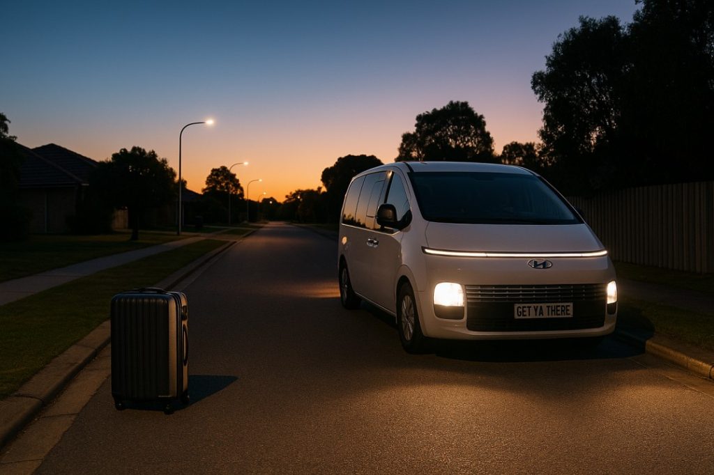 Early morning airport shuttle pickup Mandurah Get Ya There