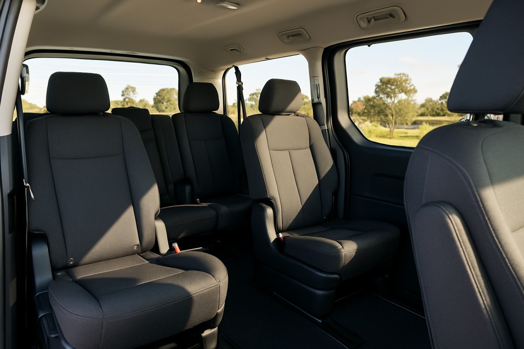 Comfortable airport ride Mandurah spacious clean van