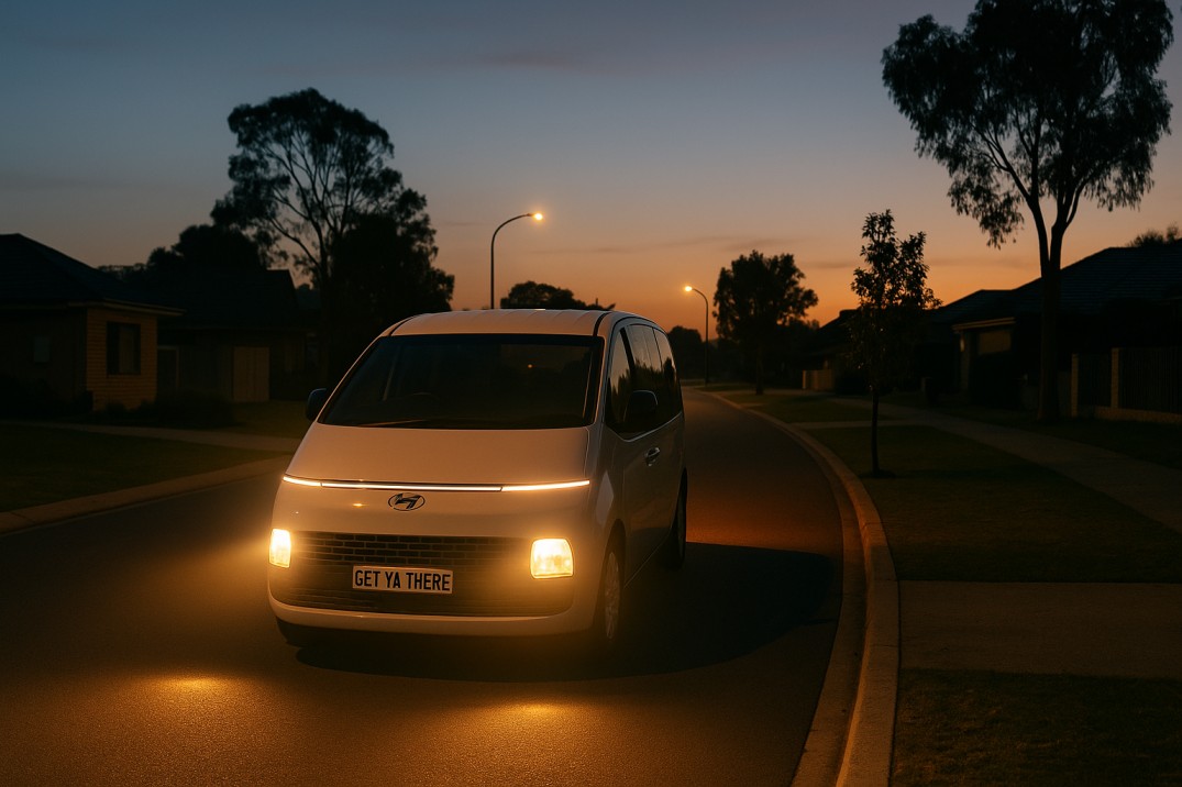 Early morning airport transfers Mandurah Get Ya There van