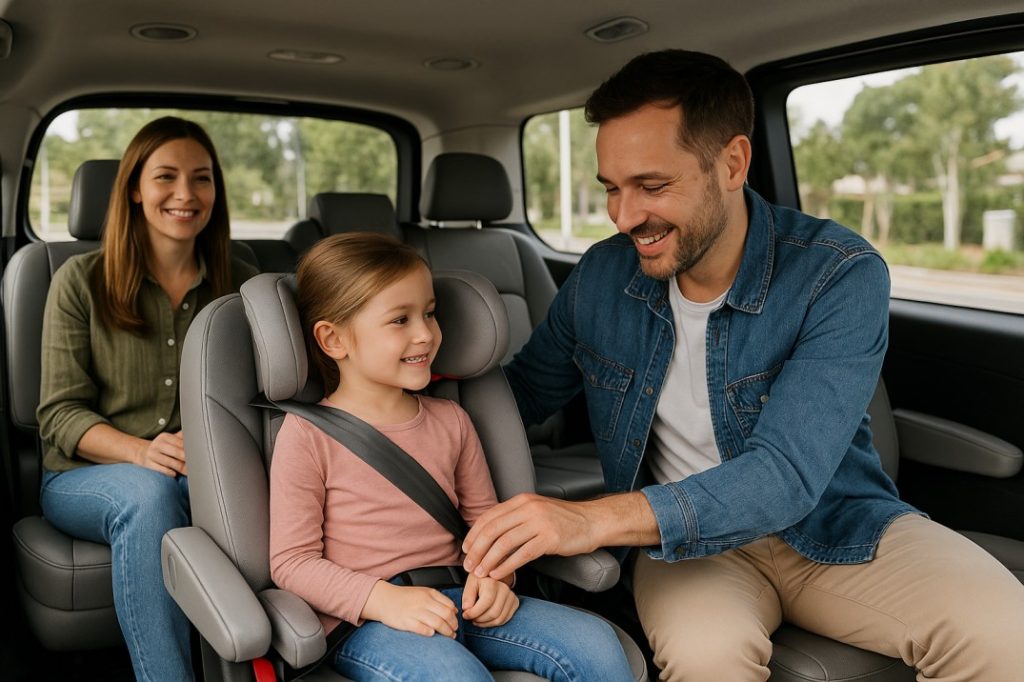 Family enjoying comfortable airport transfer Mandurah