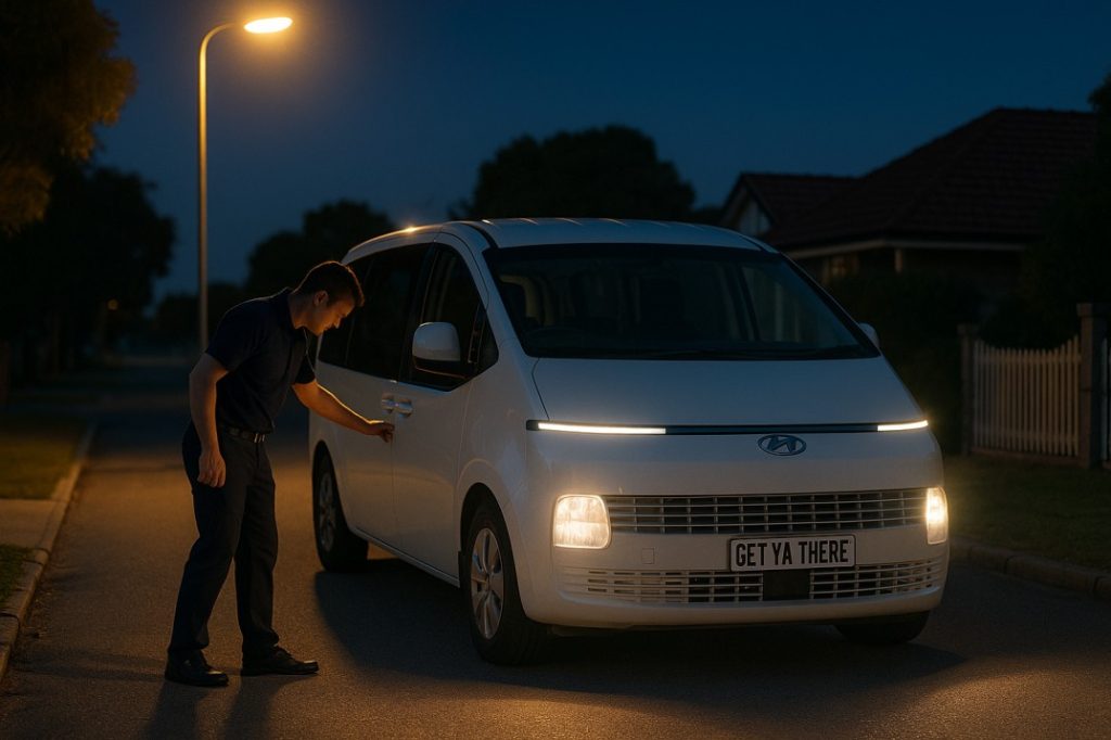 Get Ya There driver preparing early airport transfer in Mandurah