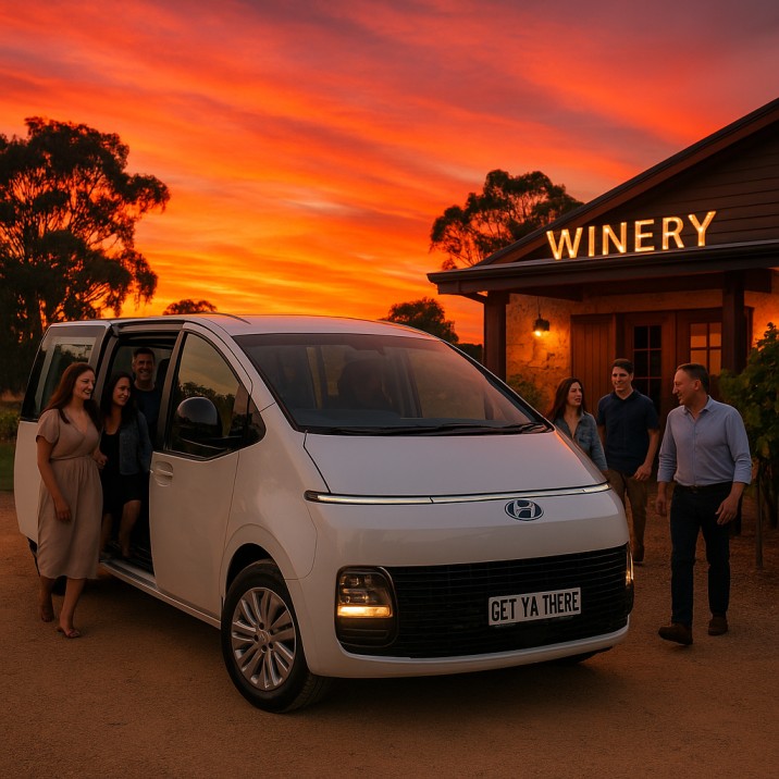 private transfers mandurah vehicle dropping off passengers at a mandurah winery