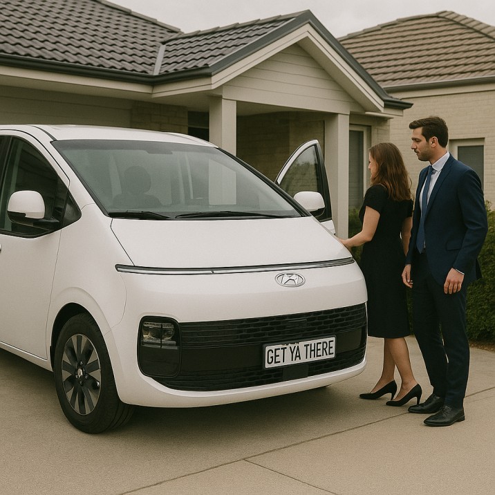 get ya there picking up passengers for a private transfer in Mandurah western australia