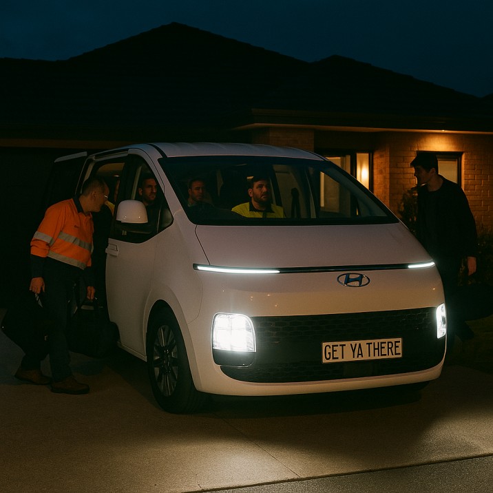get ya there picking up passengers on an early mandurah airport transfer