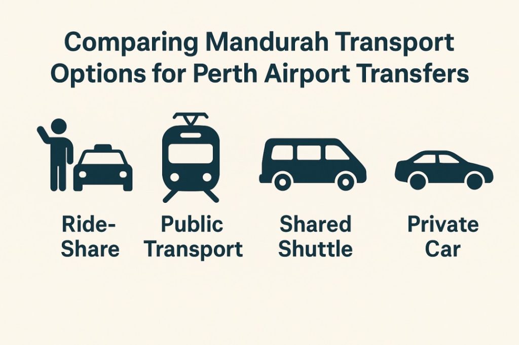 Best airport transfer Mandurah comparison with ride-share, shuttle, and taxi