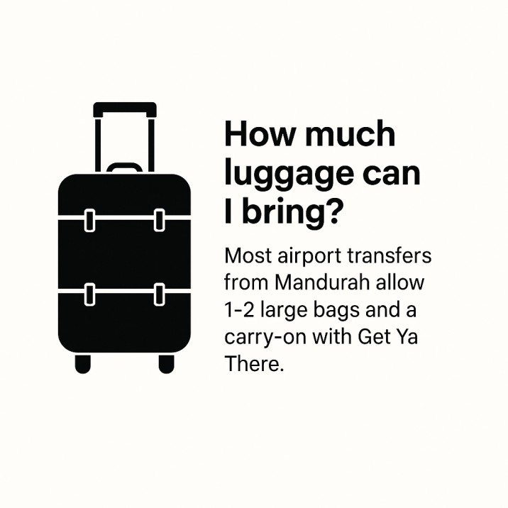 Luggage capacity in Mandurah airport transfersvan