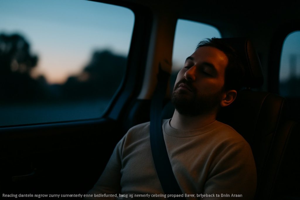 Resting during early morning airport transfer from Mandurah