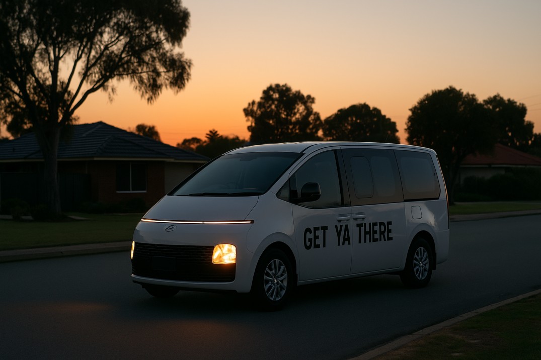 Reliable airport transfers Mandurah Get Ya There van