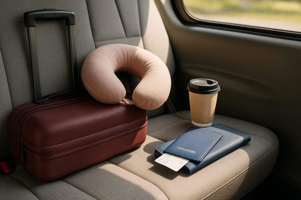 Comfort items for airport ride from Mandurah